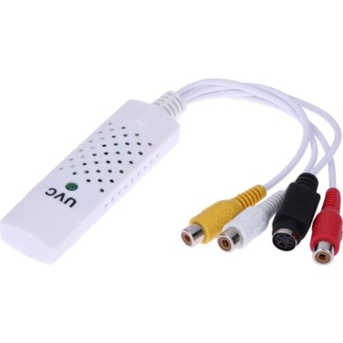 Portable Easycap USB2.0 Audio Video Capture Card Adapter for NTSC/PAL VHS To DVD Video Signal Converter For Win7/8/XP/Vista