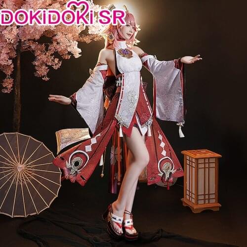 1 Deposit =$5 Coupon DokiDoki-SR Game Genshin Impact Yae Miko Cosplay Costume Yae Miko