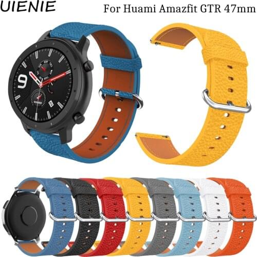 For Amazfit GTR2 Genuine Leather Strap 22mm Smart watch Bracelet For Huami Amazfit GTR 47mm Pace Stratos 2 2S 3 Correa watchband