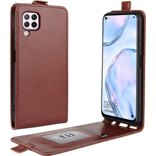 Luxury Up And Down PU Leather Back Cover Case For Huawei Nova 7i Case Flip Protective Case