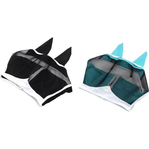 Equine Horse Fly Mask Mesh Veil to Prevent Insect UV Mosquitoes