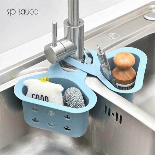Japan SP kitchen sink drain basket storage rack faucet drain rack kitchen supplies sink rack