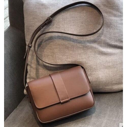 Famous Brand high quality bag for woman - High-grade leather women handbag shoulder bags color brown grey