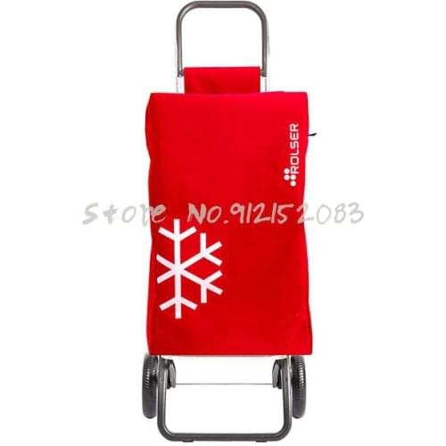 Spain Imported Two-wheeled Shopping Trolley Insulation And Fresh-keeping Grocery Shopping Cart Small Trolley Household Trolley 4