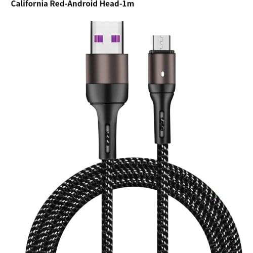 Type C Charging Cable Nylon Braided Smart Data Cord USB Charger Wire Micro USB Charging Cables Mobile Phone Accessory