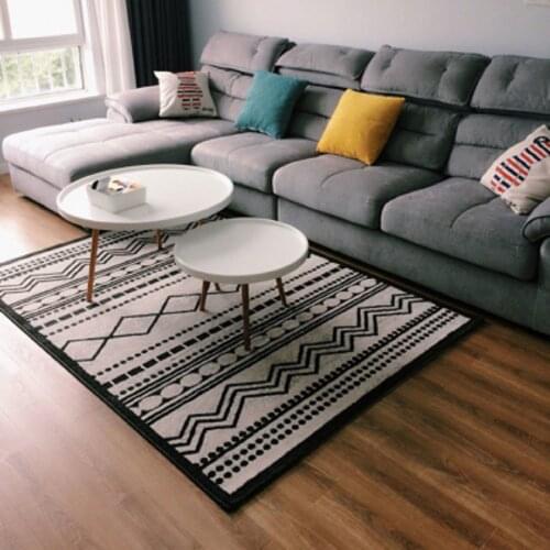 Thicken carpet living room large area bedroom full carpet Nordic style room bedside bay window decoration stylish floor mats