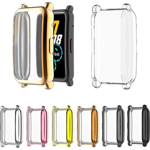 Screen Protector Watch Case For Huawei Honor Watch ES Soft Ultra-Thin Tpu clear Protective Cover shell Plating color Accessories