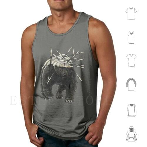 Hardcore Honey Badger Tank Tops Vest Cotton Honey Badger Honey Badgers Badger Tasmanian Devil Honey Badger Porcupine Porcupine