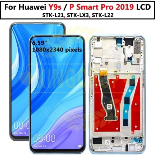 6.59'' LCD For huawei Y9S LCD Display Touch Screen Digitizer Assembly with frame for huawei Y9S STK-L21 STK-LX3 STK-L22 display