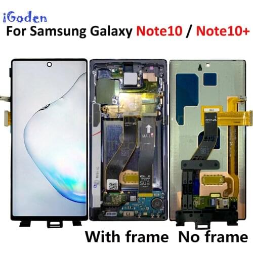 For Samsung Galaxy Note 10 Lcd with Frame Display Touch Screen Digitizer Assembly For Samsung note10 LCD N970F N9700 N970 LCD