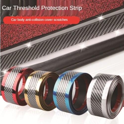 1m/2.5m Rubber Styling Mouldings Strip Rubber for Car Door Pedal Trim Bumper DIY Door Sill Protector Edge Guard Styling Sticker