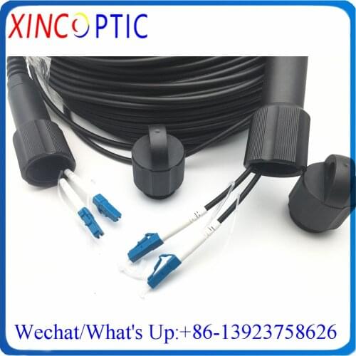 200M,2C,OM3A,3.0mm,200Mtrs 2C OM3-150/300 2F PDLC ST FC SC FTTA DVI LC-LC Fiber Optical Armored Patch Cord Jumper LSZH/TPU Cable