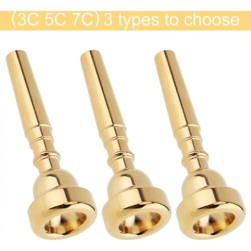 3C 5C 7C Gold Plated Copper Alloy Professional Trumpet Mouthpiece with Rich Tone
