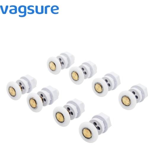 4pcs-8pcs/set 19mm-27mm Brass & Nylon Sliding Glass Door Rollers Pulley Wheel Runner Bearing Shower Room Hardware Accessories