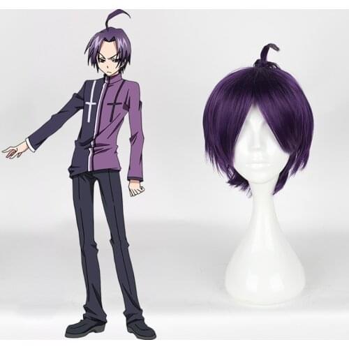 Anime Servamp Cosplay Wig Misono Arisuin Violet Ahoge Cosplay Wigs Heat Resistant Synthetic Halloween Carnival Party Unisex Wig