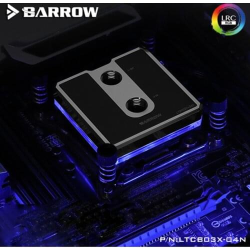Barrow CPU Water Block use for Intel X99 X299 Socket LGA2011 2066/ POM /Brass Metal Top A-RGB Light 5V 3PIN GND AURA LTCP03X-04N