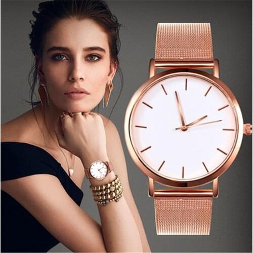 Fashion Women Watches Personality Romantic Rose Gold Strap Watch Womens Wrist Watch Ladies Clock reloj mujer zegarek damski