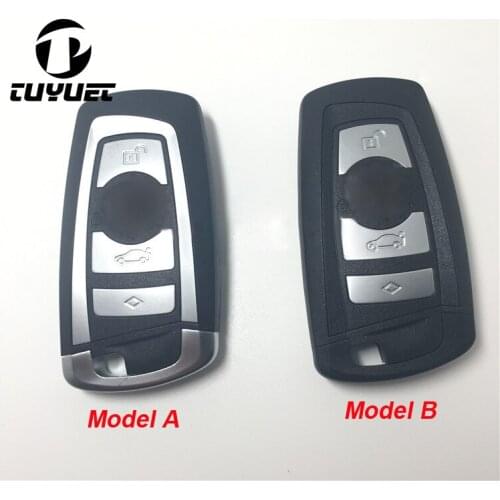 Blank 4 Buttons Smart Remote Key Shell Case For BMW with emergency Blade Keyless Entry Fob Car Alarm Cover Housing