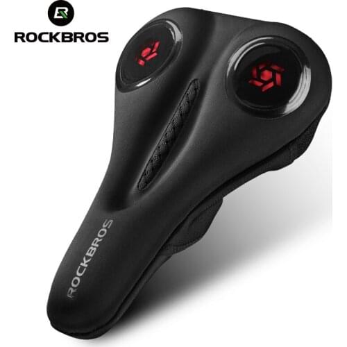 ROCKBROS Bicycle Saddle Cover MTB Liquid Silicone Gels Saddle Cover Hollow Breathable Comfortable Soft Cycling Seat Accessories