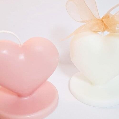 Candle Mold Heart Shaped Design Cylindrical Candle Silicone Mold Valentines Day Wedding Candle diy Scented Candle Home Decor