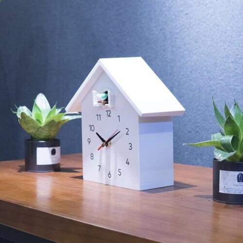 Cuckoo Resin European Clock Kidsroom Yoga Simple Room Wall Alarm Table Clock Birds Reloj De Pared Living Room Decoration AA50WC
