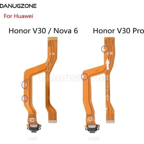 USB Charging Dock Connector Port Plug Socket Jack Charge Board Flex Cable For Huawei Honor V30 Nova 6 / V30 Pro