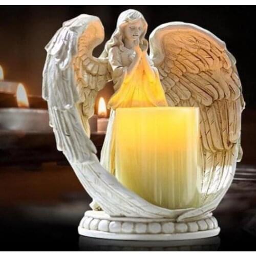 Angel Electronic Candlestick Wedding Gift European-style Home Decoration Arrangement Practical Living Room Bedroom TV Cabinet