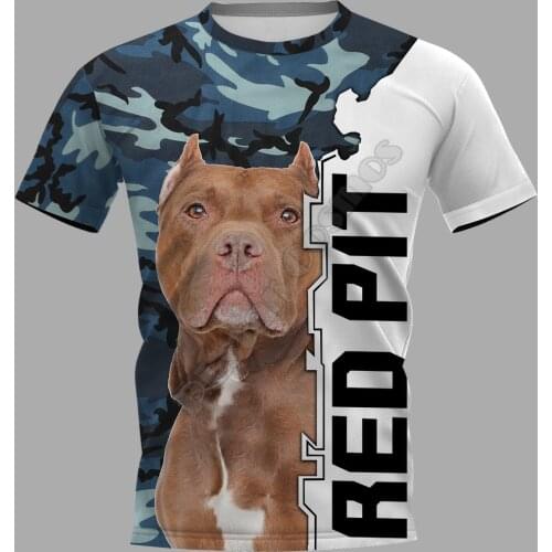 Red Pit 3D Printed t-shirt Harajuku Streetwear T shirts Funny Animal Men For Women Short Sleeve Drop Shipping 06