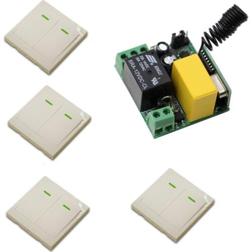 Hot Sale AC 220V Wireless Remote Control Switch Receiver Wall Panel Remote Transmitter Hall Bedroom Ceiling Lights Wall Lamps