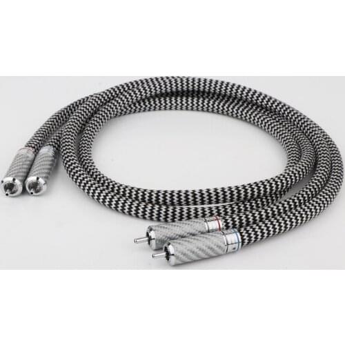 Pair hifi audio 4N OFC RCA male to male interconnect cable hi-end 2RCA to 2RCA extesion cord cable speaker RCA cable