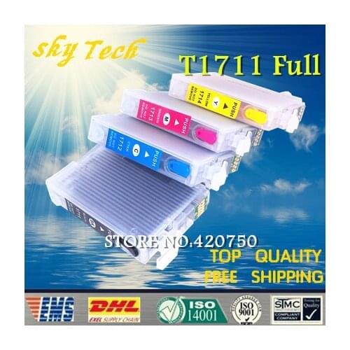 Full ink Refillable Cartridge suit for T1711 -T1714 T1715 series Suit for epson xp 103/33/203/207/303/306/403/406.with ARC chips