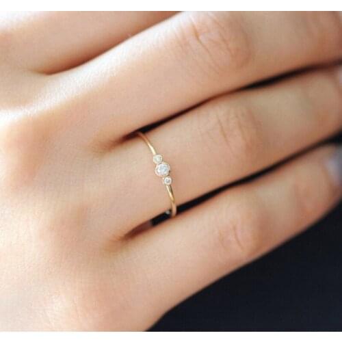 TRACYSWING Ring For Women Sweet Eternal Love Engagement Zircon Crystal Ring Fashion Jewelry Rings Wholesale KCR456