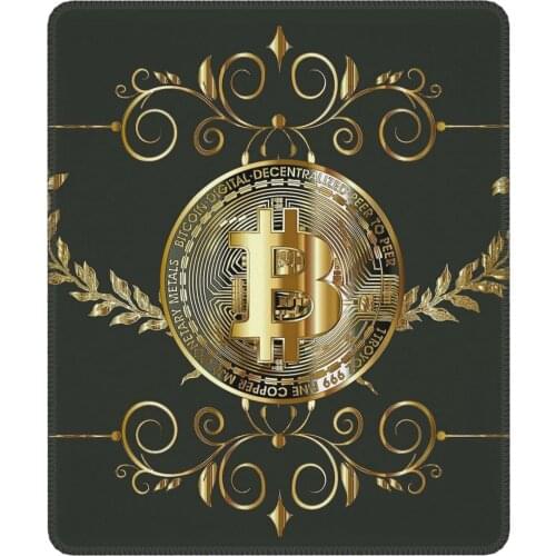 Bitcoin Gold Coin Mouse Pad Crypto Cryptocurrency Ethereum Btc Blockchain Waterproof Soft Mat Rubber Office Home Deco Mat