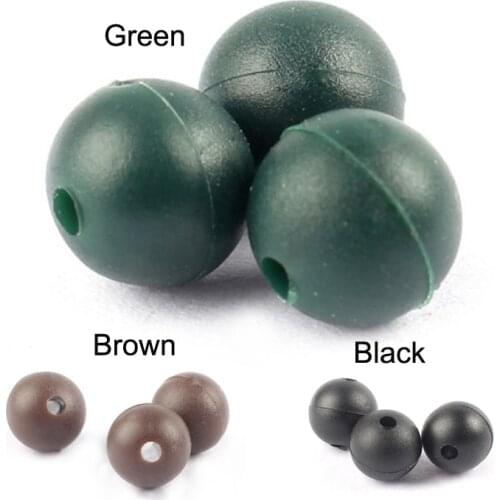 50PCS/bag 8mm 2mm Round Soft Rubber Pearl Carp Fishing Bean Rig Accessories Rubber Beads For Protect Knots / Rig Components