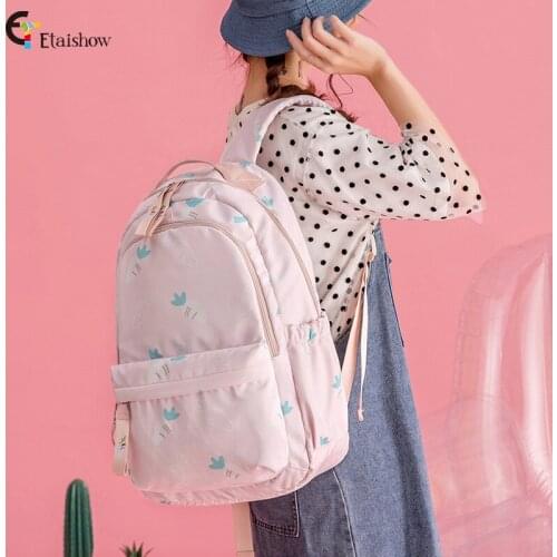 Fashion 2020 Backpack Women Preppy School Bags For Teenagers Backpack Female Canvas Travel Bags Girls Printing Backpack Mochilas