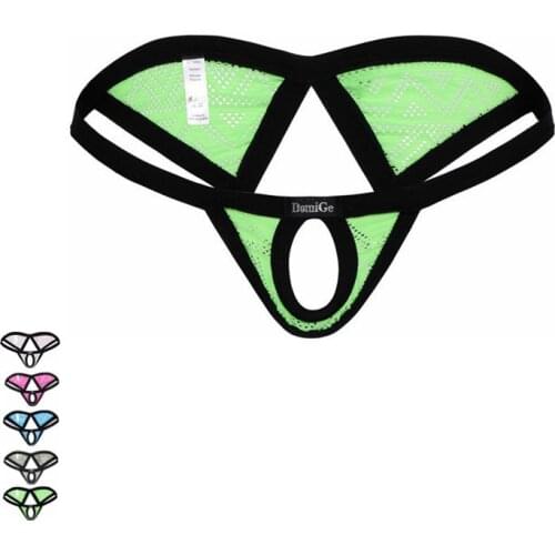 Male Underwear Mens Underpants Sexy Underwear Men Sexy Breathable Low Waist Mesh Jockstrap Thong Mens Exotic G-Strings Briefs