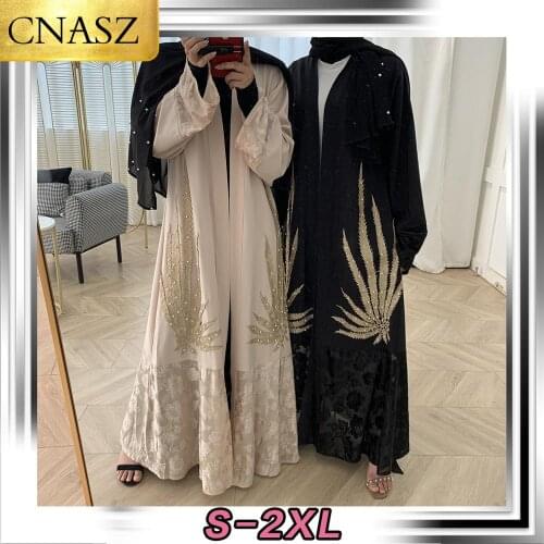 2020 Latest Muslim Fashion Elegant Abaya Dubai Size Middle East Islamic Turkey Fashion Ladies Wear Golden Print