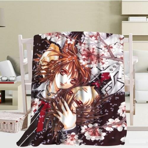 Custom Knight Wolf Anime Blanket TR/ Flannel Fleece Fabric Blanket New Year Decoration Comfortable Warm Super Soft Bedroom