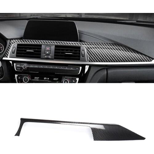 Carbon Fiber Style Center Control Panel Trim For BMW 3 4 Series GT F30 F32 F34 Car Interior Decoration Frame Trim Accessories