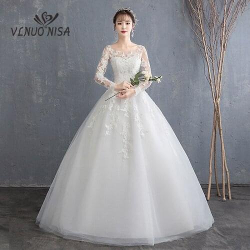 Luxury Lace Embroidery Wedding Dresses Dress Robe De Mariee Appliques Bridal Dress Vestido De Noiva Plus Size Custom Made 35