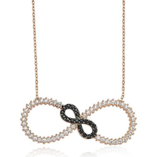 Silverlina Silver Two Infinity Ladies Necklace