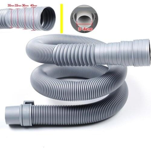 Washing Machine 1.5m EVA Outlet Hose Drain Pipe With Clamp Universal Washing Machine Parts