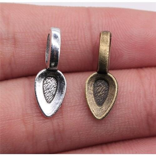 Tristana 40pcs 20x7mm Pendant Charm Clip Clasp Bail Beads Loose Spacer Beads Bail Beads Pendants For Jewelry Making