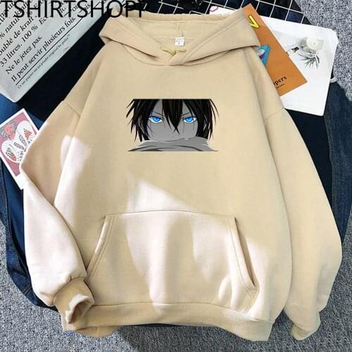 Anime Nora-Noragami Eyes Hoodie Casual Hoody Fashion Manga Streetwear Sweatshirt Printing Hoodies Vintage Winter Clothes Women