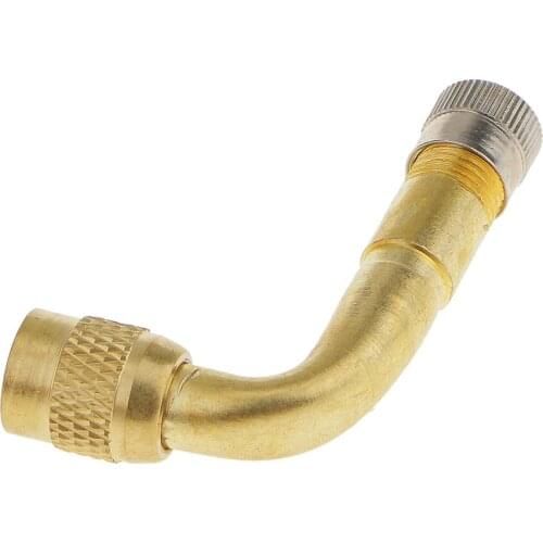 Motorcycle Bike Tire Valve Stem Extension 90° Connector Brass