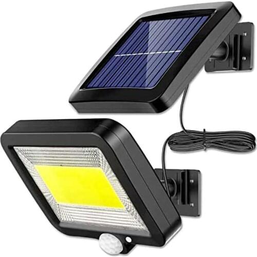 100LED Solar Powered Light Outdoors Motion Sensor Sunlight Waterproof Wall Emergency Street Security Lamp for Garden Decoration