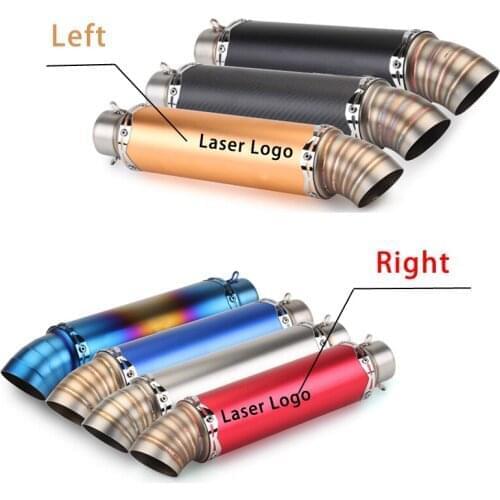 51mm Universal Motorcycle Exhaust Pipe Muffler Motor Escape Moto Left & Right For RC390 Z800 GSXR750 TMAX530 XMAX300 CBR500 mt09