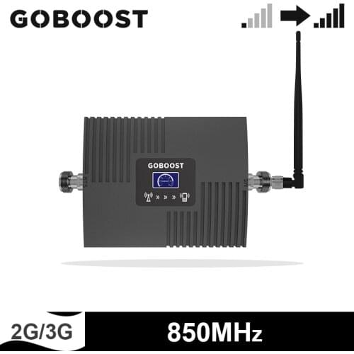 GOBOOST CDMA 850MHz Signal Booster 2g 3g Cell Phone Amplifier Band 5 single Band Repeater With Indoor Whip Antenna