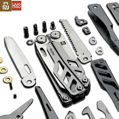 In Stock Youpin HUOHOU Multi-function Pocket Folding Knife 15 Functions Folding Knife Bottle Opener Screwdriver /Pliers Outdoor