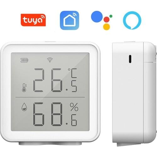WIFI Temperature Sensor Digital LCD Home Room Thermometer Hygrometer Humidity Smart Remote Control For Alexa Smart Life Tuya